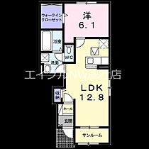 岡山県倉敷市船穂町船穂（賃貸アパート1LDK・1階・50.13㎡） その2