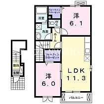 岡山県倉敷市玉島勇崎（賃貸アパート2LDK・2階・57.57㎡） その2