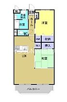 岡山県総社市中央5丁目（賃貸マンション2LDK・3階・64.41㎡） その2