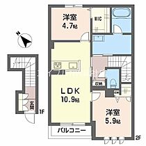 岡山県総社市真壁（賃貸アパート2LDK・2階・60.43㎡） その2