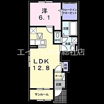 岡山県倉敷市船穂町船穂（賃貸アパート1LDK・1階・50.13㎡） その2