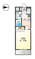 岡山県倉敷市中庄（賃貸アパート1K・1階・31.02㎡） その2