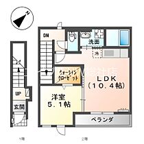 岡山県倉敷市連島町鶴新田（賃貸アパート1LDK・2階・44.30㎡） その2