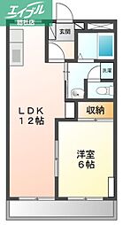 フラワーバスケット 1LDKの間取図画像