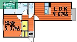 グランレーベン 1LDKの間取図画像