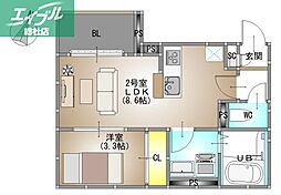 JR吉備線 総社駅 徒歩2分 2階/-