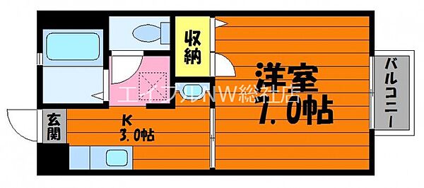 岡山県倉敷市中庄(賃貸アパート1K・2階・24.71㎡)の写真 その2