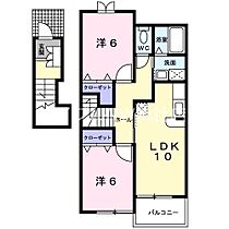 岡山県倉敷市茶屋町（賃貸アパート2LDK・2階・57.22㎡） その2