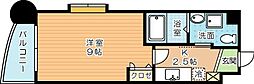 ベルガ北方 1Kの間取図画像
