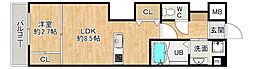 Studie小文字通り 1LDKの間取図画像