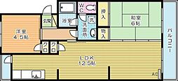 プレジデントタカヤ 2LDKの間取図画像