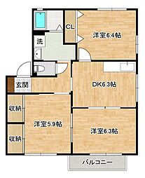 ヴァン・ヴェール B棟 2階/201