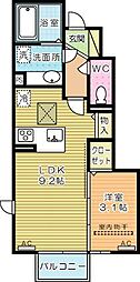 Cerezo.one 1LDKの間取図画像