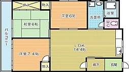 グランドハイツ片野 3LDKの間取図画像