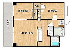 FeLt127 2LDKの間取図画像