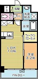 エンラージ・タワー 1LDKの間取図画像