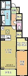 G-style 1LDKの間取図画像