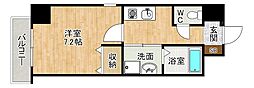 Bergamotto三萩野 1Kの間取図画像