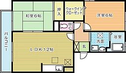 アルバ新海 2LDKの間取図画像