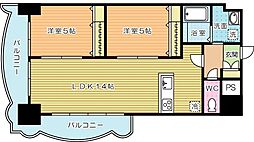 ロイヤルノースナイン 2LDKの間取図画像