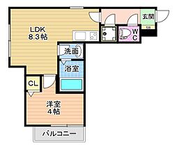 フロール・ド・セレッソ2 1LDKの間取図画像