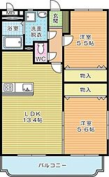ユーミーシャルマン 2LDKの間取図画像