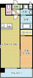 ビクトワール歯大前 1LDKの間取図画像