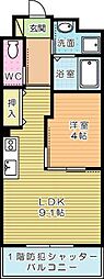 プランタン伊崎 1LDKの間取図画像