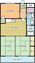第3吉宗ビル 3DKの間取図画像