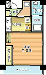 古船場タカヤコーポレーションビル 1Kの間取図画像