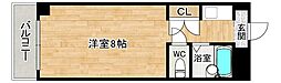 リバーサイドビル 1Kの間取図画像