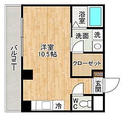寿山ビル ワンルームの間取図画像
