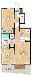 D-ROOM N.T 2LDKの間取図画像