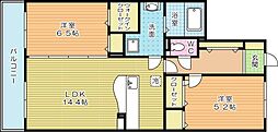シャインプラス 2LDKの間取図画像