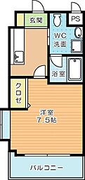 ギャラン吉野町 1Kの間取図画像