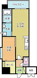プルーム木町 1LDKの間取図画像