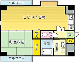 クレベールピア 504 ｜ 福岡県北九州市小倉北区熊本１丁目8-10（賃貸マンション1LDK・5階・44.24㎡） その2