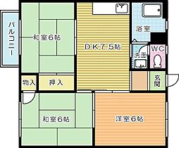 光田ビル 3DKの間取図画像