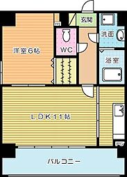 ノースステイツ片野 1LDKの間取図画像