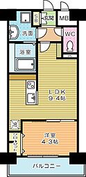 レジェンドコンヤマチ 1LDKの間取図画像