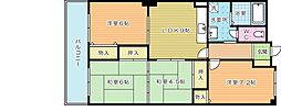 上二十町スカイマンション 4LDKの間取図画像