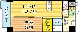 メゾン・ド・プレシューズ 1LDKの間取図画像
