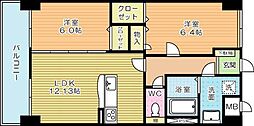 メディアパーク8 2LDKの間取図画像