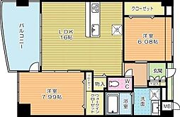 KSK青葉コアプレイス 2LDKの間取図画像