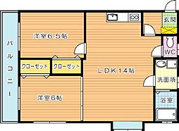 ナーセリー木町 2LDKの間取図画像
