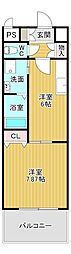 ギャラン吉野町 1DKの間取図画像