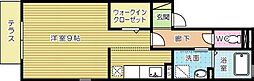 シルクハイツ 1Kの間取図画像