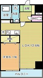 ザ・スクエアスイートレジデンス 1LDKの間取図画像