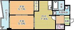 S-FORT小倉 2DKの間取図画像