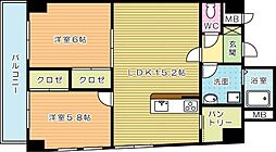 エスペランサ吉野町 2LDKの間取図画像